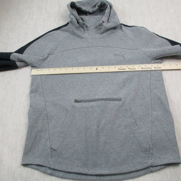 PUMA Evostripe Adjustable Hoodie Mens Large Gray Heather Long Sleeve Drawstring - Picture 7 of 9